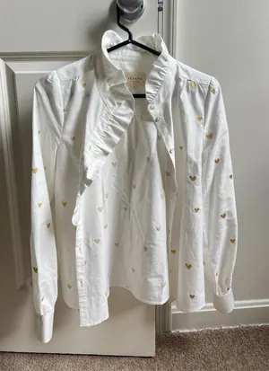 Sézane Chlo Shirt - Gold Heart Embroidery thumbnail 1