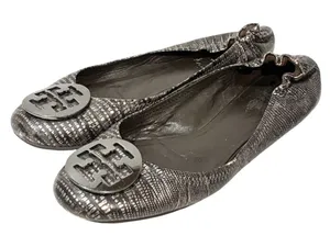 TORY BURCH Reva Lizard Embossed Leather Ballet Flats Size 9‎ thumbnail 1