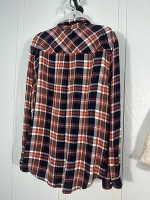 Lucky Brand Brown Plaid Long Sleeve Shirt Size XL EUC thumbnail 8