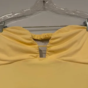 Yellow Strapless Mini Dress Size M thumbnail 2
