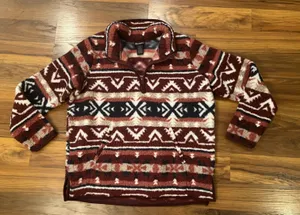 Wrangler Ladies Retro Americana Burgundy Sherpa size large thumbnail 1