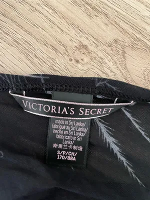 Victoria’s Secret Mesh Sheer Butterfly Black Floral Long Sleeve Top Whimsigoth thumbnail 3
