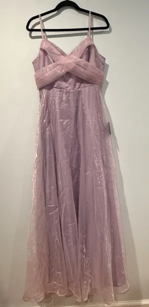 NEW Lulus Formal Gown Large Purple Iridescent Shimmering Prom Hoco Party Wedding thumbnail 1