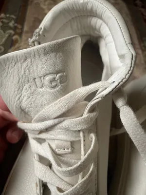 UGG Women White Leather High top Sneakers thumbnail 9