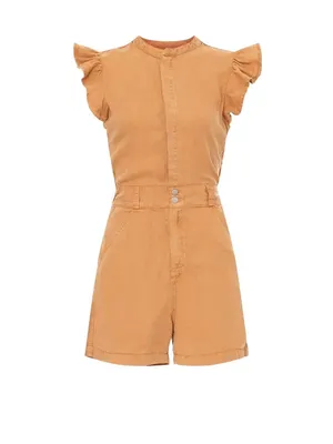 Joe's Jeans Emilia Romper in Small Tan Brown Womens Shortalls Outfit thumbnail 9