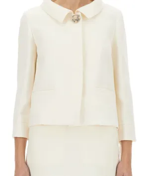Elegant Cream Women's Jacket In S thumbnail 1