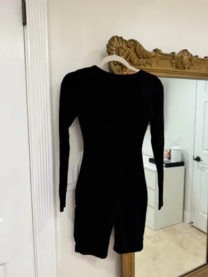 Naked Wardrobe Jumpsuit Black Long Sleeve Medium thumbnail 3