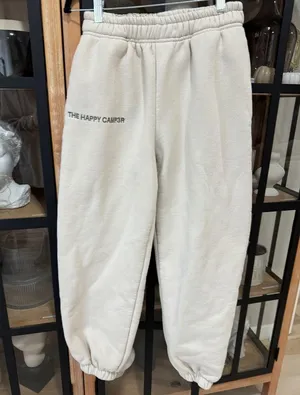 The Happy Camp3r cloud sweatpants beige embroidered soft joggers pockets fleece thumbnail 8