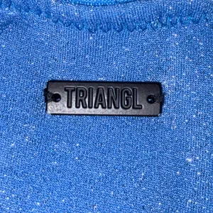 Triangl Blue Sparkle High Cut Cheeky Bikini Bottoms Medium thumbnail 6