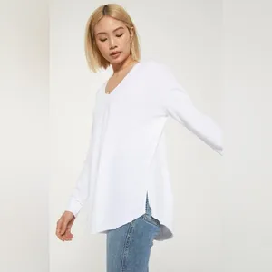 Z Supply weekender vneck sweater long sleeve tee pullover longline sweatshirt thumbnail 7