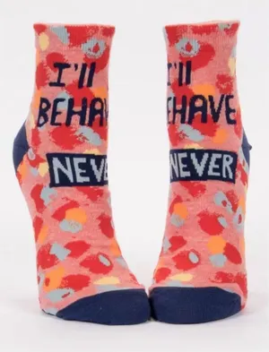 NWT Womens Blue Q Soft Combed Cotton Humor Ankle Socks - Sz 5-10 thumbnail 1