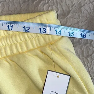 Love Streak Pull On Sweat-pant Material Shorts Embroidered Pale Yellow Size Larg thumbnail 6