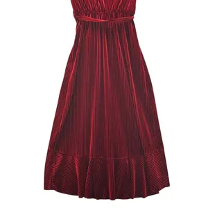 Velvet Wrap‎ Dress Red Large thumbnail 6