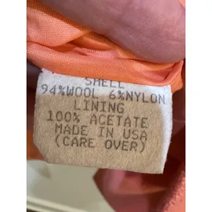 Vintage Neiman Marcus Double Breasted Wool Blazer Dark Peach thumbnail 6