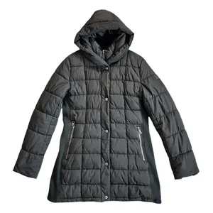 Calvin Klein Black Velvet-Trim Puffer size Medium thumbnail 2