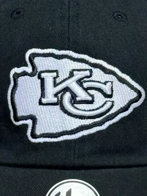 ’47 Brand Kansas City Chiefs Black NFL Clean Up adjustable hat thumbnail 3