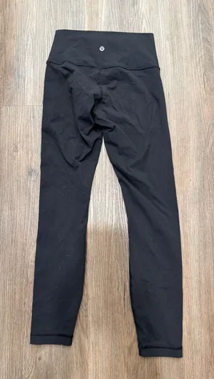 Lululemon high‎ Rise Pant 25 Black Yoga Leggings Size 4 thumbnail 1