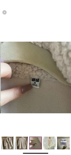 Uniqlo Women's Cream Sherpa Coat thumbnail 3