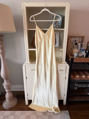 Billy J Yellow Satin Dress thumbnail 6