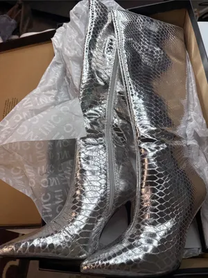 I.N.C. International Concepts Women's Snakeskin Rajel Knee High Boots Size 8 thumbnail 3