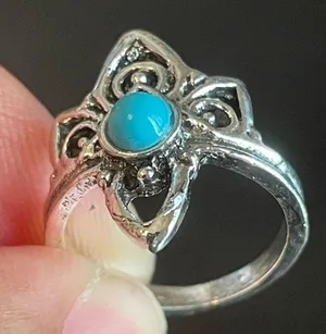 Turquoise stone girl ring size 4.5 thumbnail 6