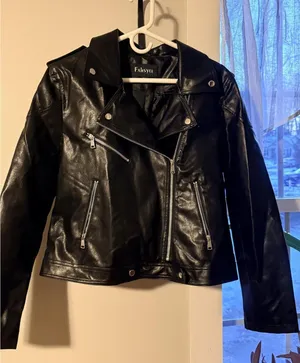 Ladies leather jacket sz XL Black thumbnail 1