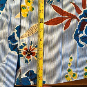 Zara Tie Waist Floral Pinstriped Shirt‎ Dress Women's Cotton Medium thumbnail 8