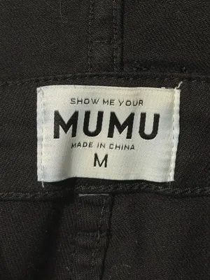 Show Me Your Mumu Berkeley Bell Overalls Size Medium Black Western Cowgirl Boho thumbnail 3
