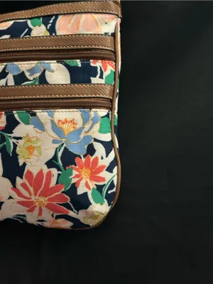 Croft & Barrow Brown Trim Floral Crossbody Shoulder Bag thumbnail 3