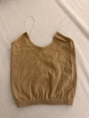 Free People Intimately Tank gold sparkle xs/s thumbnail 1