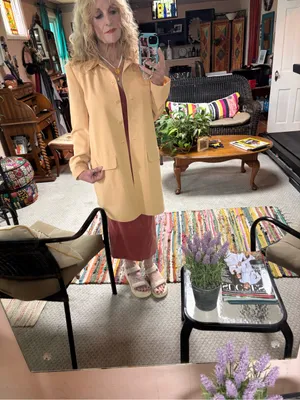 Lena Gabrielle Women's Cream Single-Breasted Trench Coat thumbnail 7