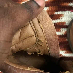 Lucky Brand Brown leather red lace-up ankle combat mid high top boho hiking boots booties heels #timberland thumbnail 8