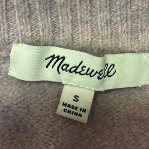 Madewell Women's Purple Wool Alpaca Knit Long Sleeve Crew Neck Sweater Top Sz S thumbnail 3