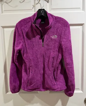 The North Face Women's Plush Full-Zip Teddy Jacket in Magenta Size Small thumbnail 1