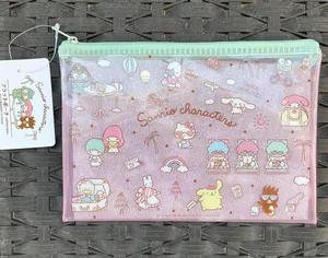 Sanrio Multicolor Zipper Bag With Hello Kitty Pompompurrin My Melody Pochacco Cinnamoroll Badtz Maru Keroppi Little Twin Stars Hangyodon thumbnail 2