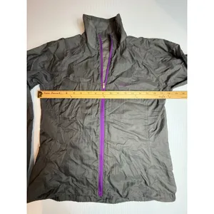 Helly Hansen Womens Gray Purple Full Zip‎ Lightweight Windbreaker Jacket Small thumbnail 3