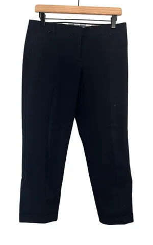 J.Crew City Fit Navy Blue Cropped Trousers‎ Cuffed Stretch Chino Pants Size 6 thumbnail 1