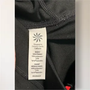 Athleta Sonar Capri Leggings XXS Black White Striped Yoga Running‎ Athletic thumbnail 8