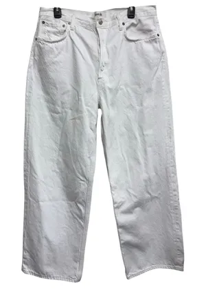 AGOLDE Low Slung Baggy White Organic Cotton‎ Jeans 31 thumbnail 1