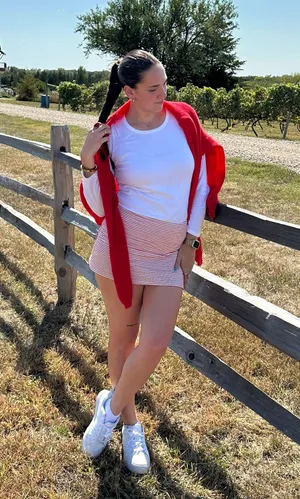 Missguided Red White Stripe Skort thumbnail 2