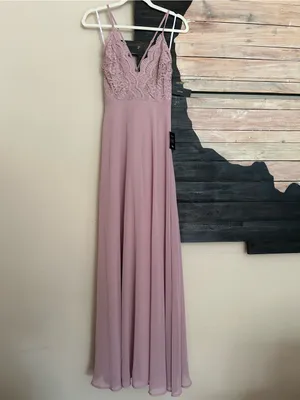 Lulus Madalyn Dusty Lavender Lace Maxi Dress Lace Bodice Spaghetti Strap thumbnail 4