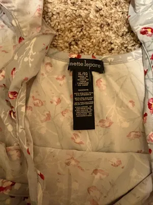 Nanette Lepore Gray and Red Floral Ruffle Cami & Shorts Pajama Set ❤️ thumbnail 3