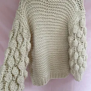MOVING SALE!! Super chunky tan cable knit sweater thumbnail 6