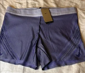 Nike Purple Pinstripe Athletic Shorts thumbnail 1
