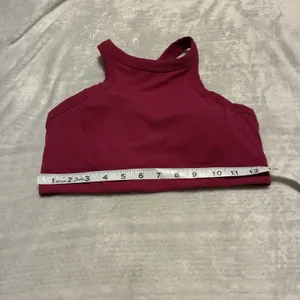 Lululemon Ribbed Nulu High-Neck Yoga Bra Light Support, B/C Cup size 8 Red Pink thumbnail 3