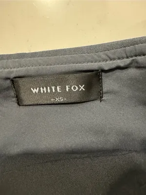 White Fox Gray Wrap Mini Skort XS Tie Waist Lined Chic thumbnail 6