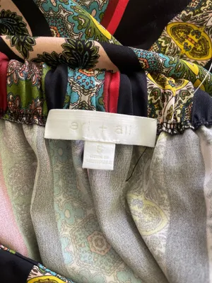 Anthropologie Eri + Ali Scarf Printed A-line Midi Skirt thumbnail 5