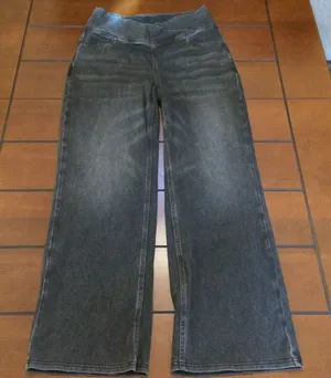 NWT Halara flex denim black large pants jeans thumbnail 1