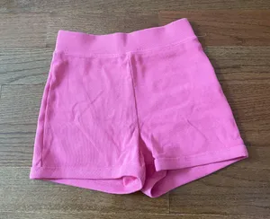 ZARA NWOT barbie bubble gum pink ribbed cotton shorts thumbnail 3