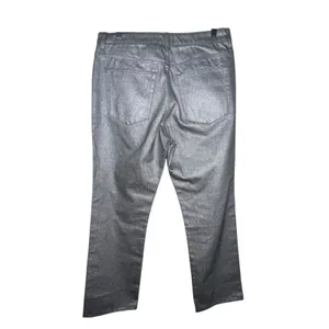 J.Crew Collection‎ Women's Straight Slouchy Jean Metallic Silver Size 28 BT619 thumbnail 5